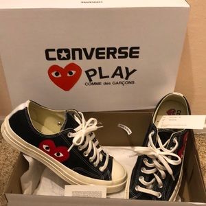 Converse Comme des Garcons Sz 8.5 men and 10.5 wm